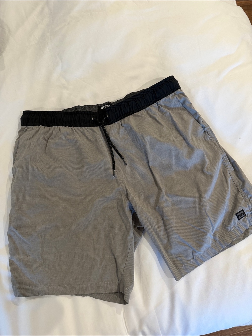 Billabong Gray Shorts with Black Elastic Waistband